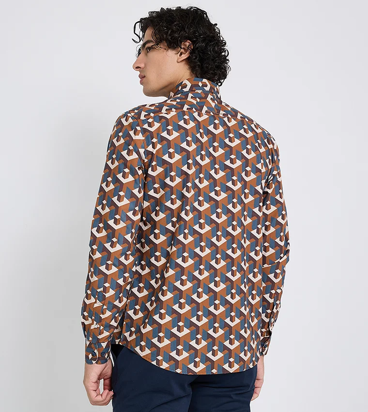 Ben Sherman  Ben Sherman Men's Long Sleeve Geometric Shirts for Men | Best Price UAE