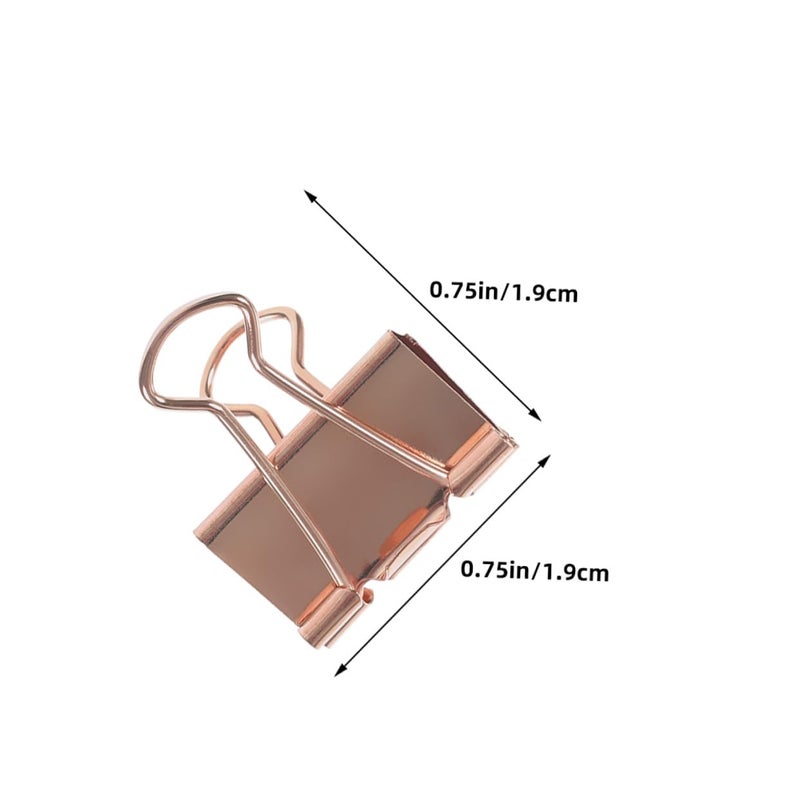 Rose Gold Heavy Duty Metal Binder Clips 19mm 100pcs For Office School Home Paper Organization - Image 3