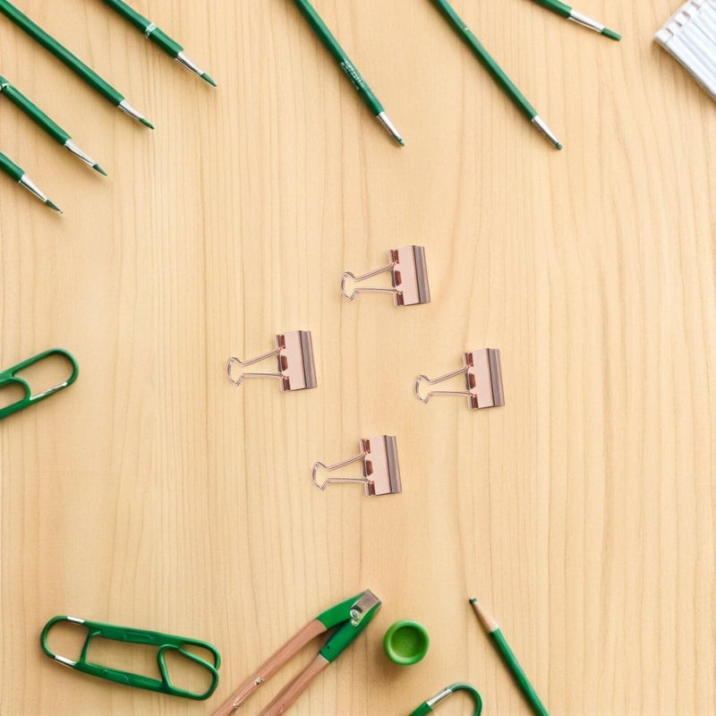 Rose Gold Heavy Duty Metal Binder Clips 19mm 100pcs For Office School Home Paper Organization - Image 5