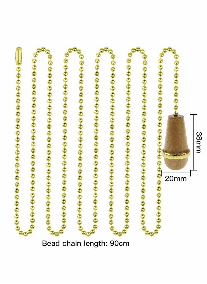 Generic Wooden Handle Pull Chains, 3 Pcs Light Pull Chain, Fan Pull Chain  - Image 2