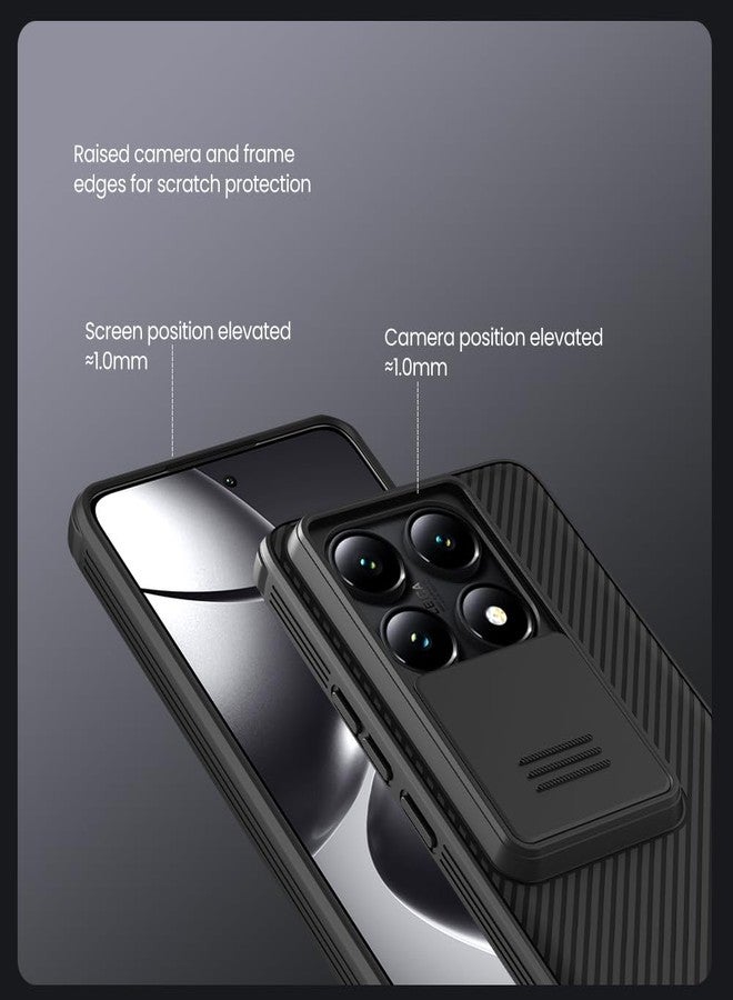 جراب WVOZWWO لهاتف Xiaomi Mi 14T Pro، غطاء Mi 14T Pro، جراب نحيف وواقي مع واقي للكاميرا، مصنوع من البولي كربونات الصلب والبولي يوريثين الحراري، جراب هاتف فائق النحافة ومضاد للخدش لهاتف Xiaomi 14T Pro (أسود 14T Pro) - Image 3
