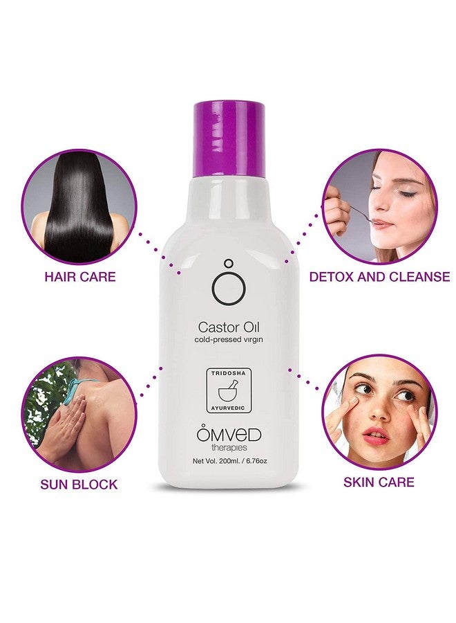 أومفيد زيت الخروع البكر العضوي - معصور على البارد، 200 مل - Image 2