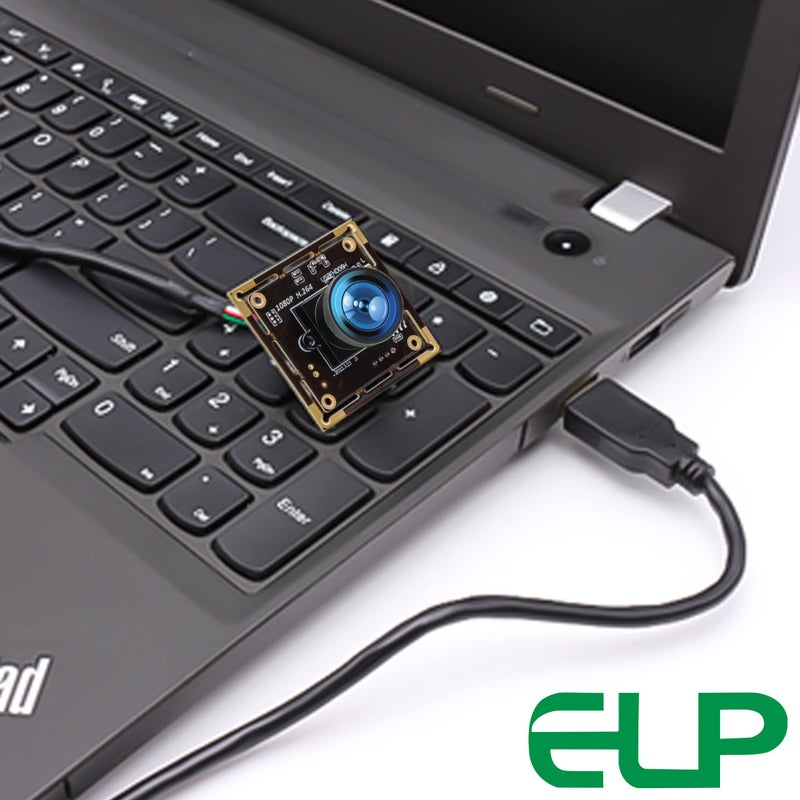 ELP Sony IMX323 Sensor Mini Wide Angle USB Camera Module with Microphone 170degree Fisheye Lens HD 1080P 0.01Lux Low Light Video Audio PC Camera UVC H.264 USB2.0 Embedded Webcam Board for Computer - Image 2
