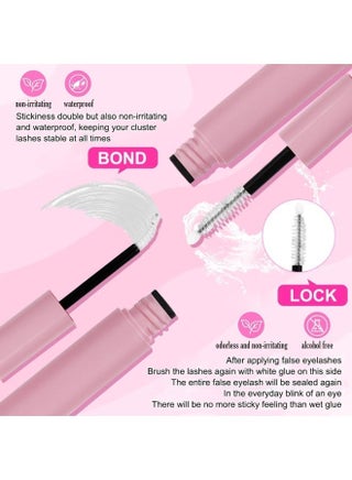 240pcs False Eyelashes, DIY Lash Extension Kit,3D False Eyelashes,Individual Lash Clusters With Lash Bond,Lash Remover And Applicator, Eyelash Extension Kit, Easy To Apply At Home(Mix10-16mm) - view 4