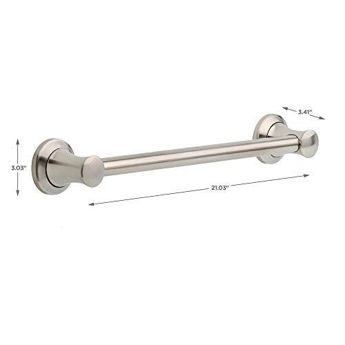 DELTA FAUCET 41718-SS Transitional Grab Bar, 18-Inch, Brilliance Stainless - Image 2