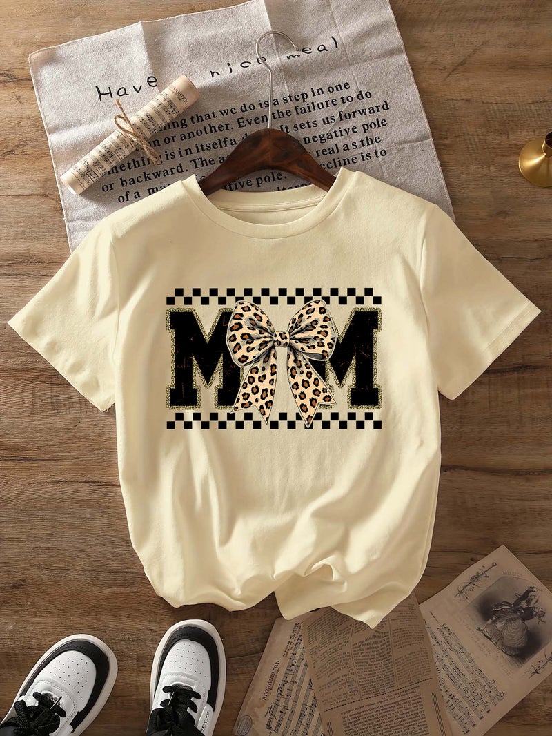 Independent Station Women'S Tops Round Neck Cartoon Printed Short-Sleeved T-Shirt-M - Image 1