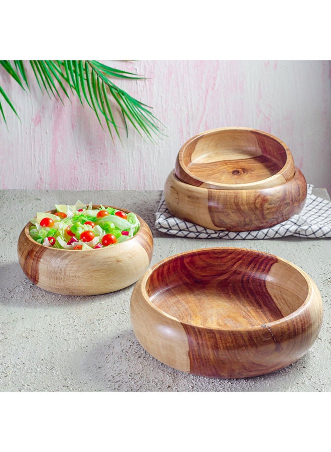 Home Pro Nambe Wooden Bowl, 20Cm