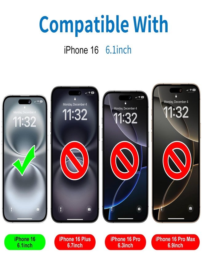 Mothca 2 Pack Matte Glass Screen Protector for iPhone 16 [6.1 inch] + 2 Pack Camera Lens Protector, Anti-Glare & Anti-Fingerprint Case Friendly Tempered Glass Film, Bubble Free, Smooth as Silk - Image 2