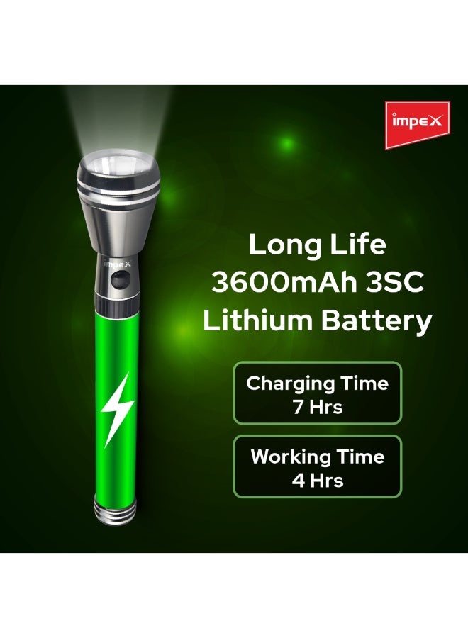 Impex 3-Piece Rechargeable LED Flashlight Set Black 940grams - Image 3