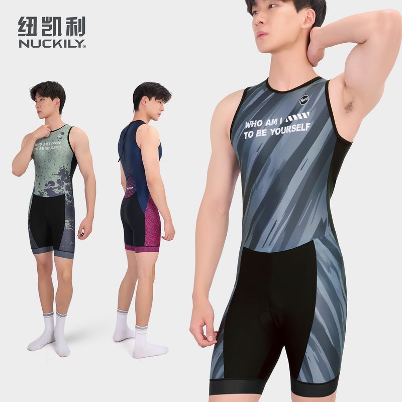 NUCKILY Triathlon Sleeveless Breathable Quick-Dry Jersey - Image 3