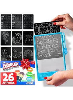 BUNMO Doodle Board + 26 Unique Templates - Stocking Stuffers For Kids - Insertable Tracing Templates - Learn To Write Letters & Numbers - Creative Fun -Drawing Tablet For Kids - Kids Drawing Board  - Image 1