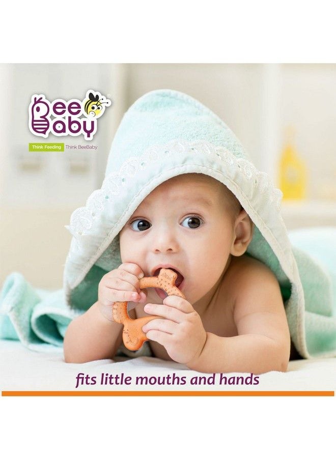 Beebaby - Frog Shape Teethers For 6 To 12 Months Bpa Free. Cooling Water Filled Baby Teether Soft Teething Toy For Babies With Carry Case Soothes Gums And Easy To Grip (6 Months+) (Frogorange) - Image 1