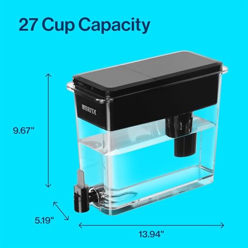 Brita UltraMax Large Water Dispenser With Standard Filter, BPA-Free, Replaces 1,800 Plastic Water Bottles a Year, Lasts Two Months or 40 Gallons, Includes 1 Filter, Kitchen Accessories, Large - 27-Cup - Image 3