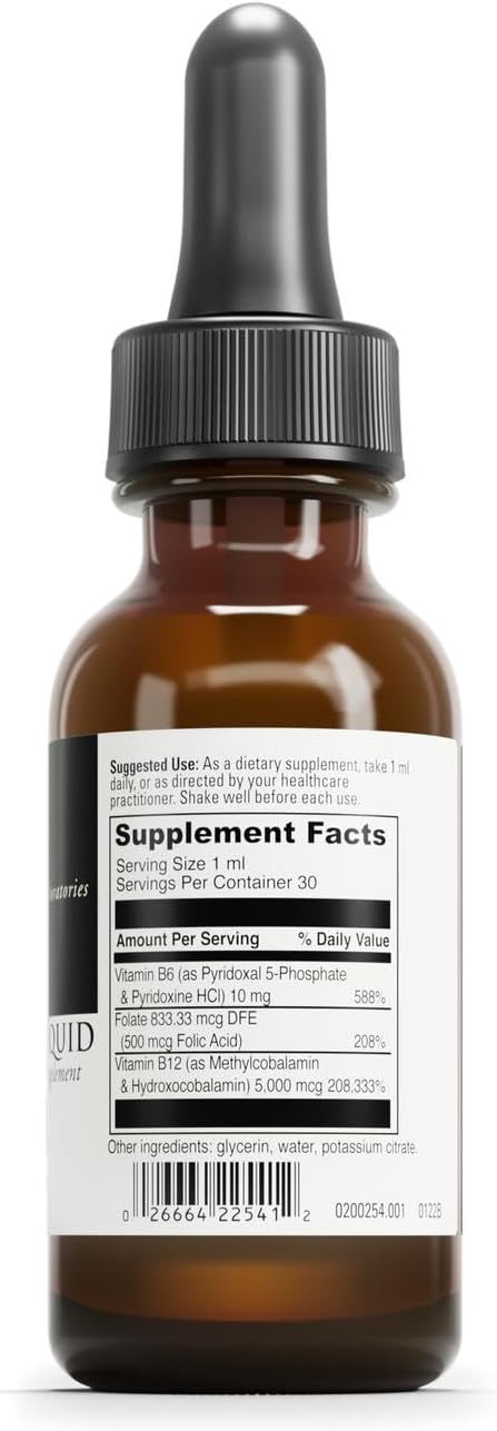 DAVINCI Labs B12 MC Liquid  Dietary Supplement to Support Cardiovascular Health Energy and Healthy Blood and Nerve Cells  with Vitamin B6 B12 and Folate  GlutenFree  Vegetarian  30 ml - Image 2