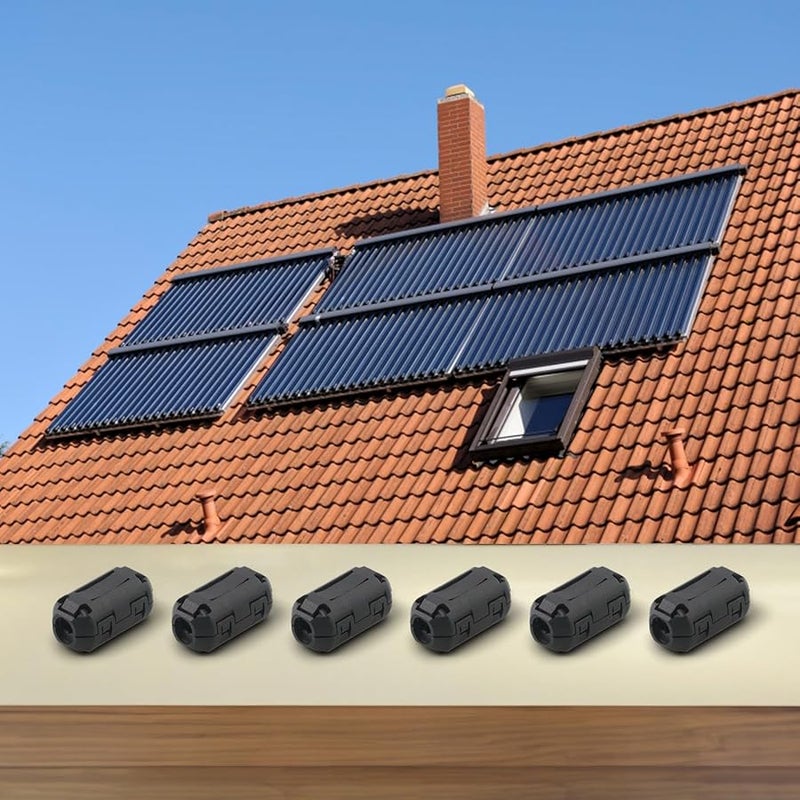 10 Pcs Ferrite Core Cable Clips 7mm Black Noise Suppressor for USB Keyboard Headset - Image 5