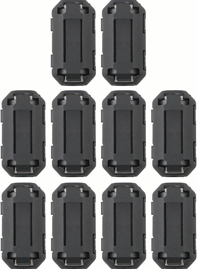10 Pcs Ferrite Core Cable Clips 7mm Black Noise Suppressor for USB Keyboard Headset - Image 3