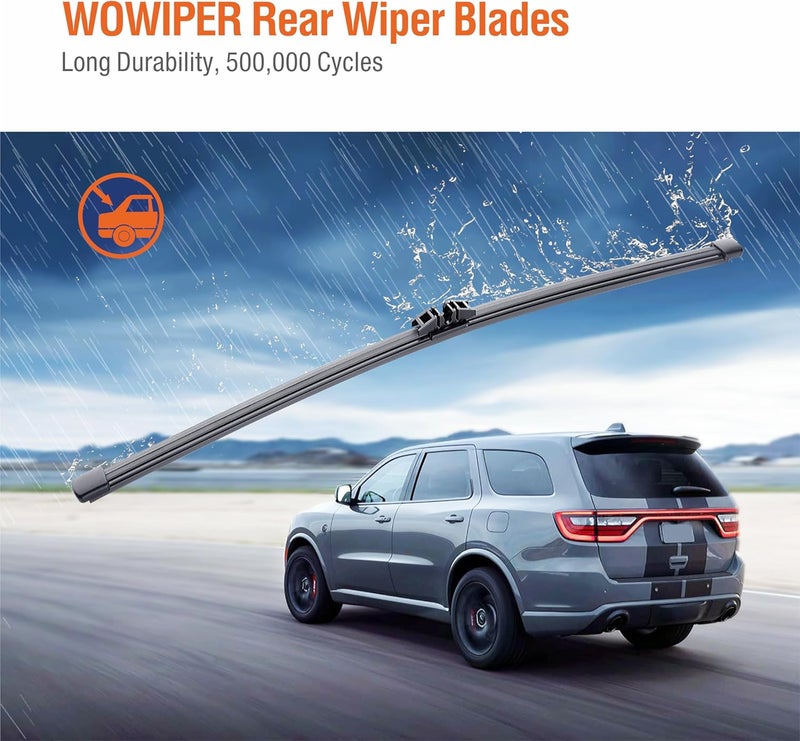 WOWIPER OEM Rear Wiper Blade Replacement for Ford Edge 2021-2015 /BMW X5 2013-2007 /Volvo XC60 2011-2010 XC90 2012-2007 Superior All-Seasons Windshield Wiper Blade - Image 3