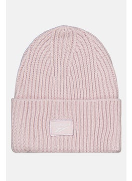 Reebok Men Embroidered Logo Knitted Beanie, Pink  - Image 1