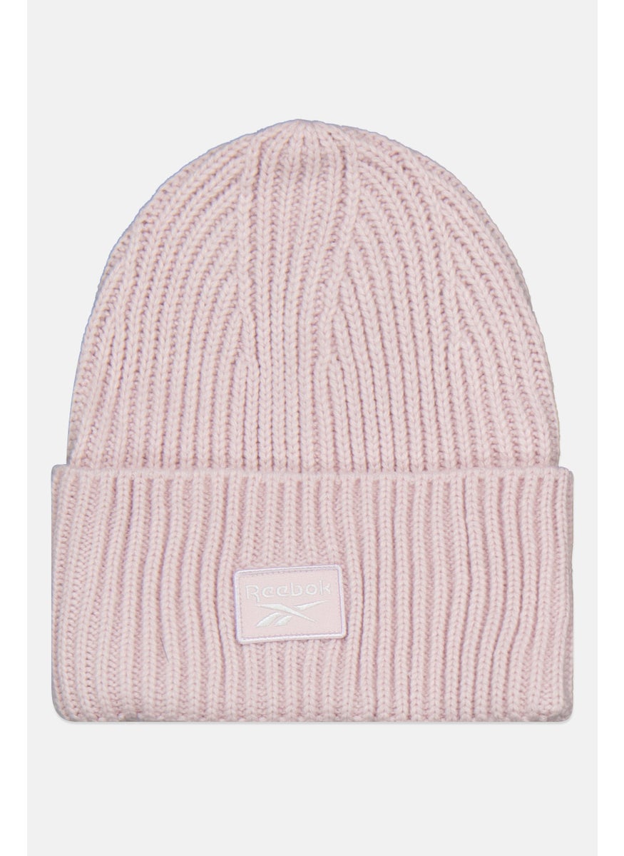 Reebok Men Embroidered Logo Knitted Beanie, Pink  - Image 1