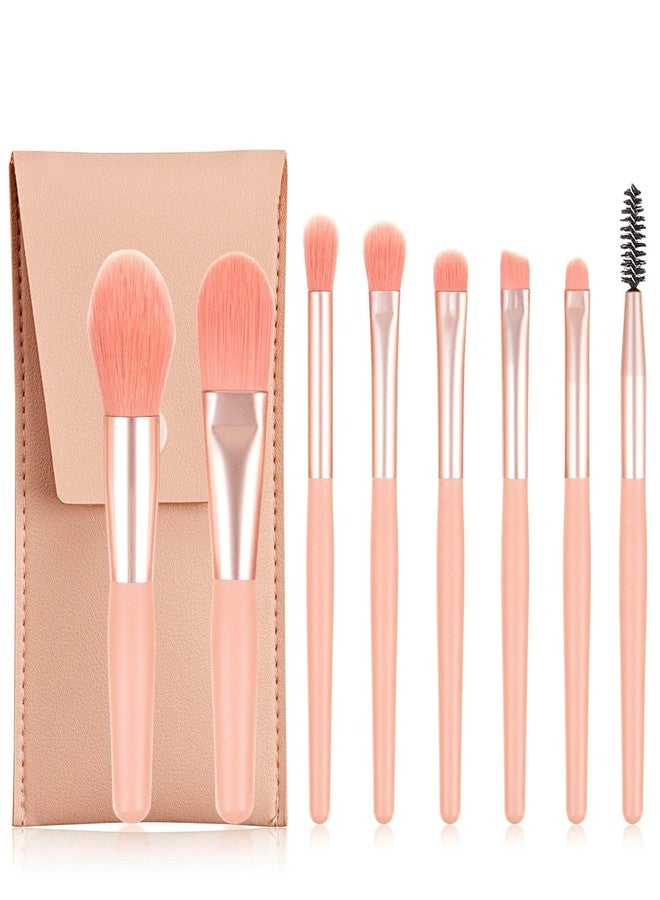 SARJAK Makeup Brush 8 Pcs With pouch | Travel Size Cosmetic Brushes Kit for Face | cosmetic makeup brushes (Multicolor) - Image 1