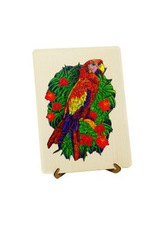FOFA FOFA Toys Wooden Eco-Friendly Kids Jigsaw Puzzle Game - Parrot Face Educational Board Learning 3 4 5 Years Old Girls Boys Gifts Travel Toy  - Image 1