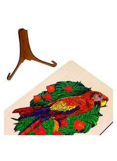FOFA FOFA Toys Wooden Eco-Friendly Kids Jigsaw Puzzle Game - Parrot Face Educational Board Learning 3 4 5 Years Old Girls Boys Gifts Travel Toy  - Image 2
