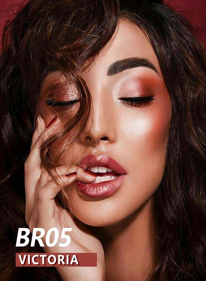 MAKI YIKA Red Lipstick for Women Metallic Lipsticks Glitter Long Lasting Lipstick No Smudge No Transfer Liquid Pink Lip Gloss (BR05 Victoria) - Image 3