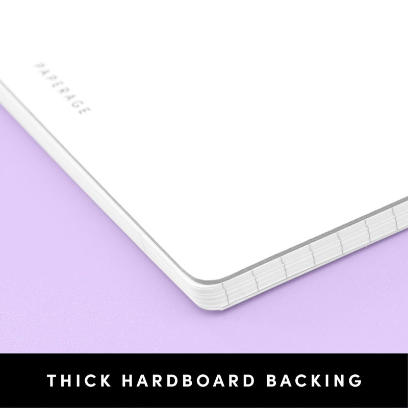 PAPERAGE Top Bound Spiral Notebook, 3 Pack, Lined Notepad, (Lavender/Blush/Light Grey), 70 Sheets (140 Pages) Per Notebook, Wide/Legal Ruled, 8.5 inches x 11 inches - Image 5