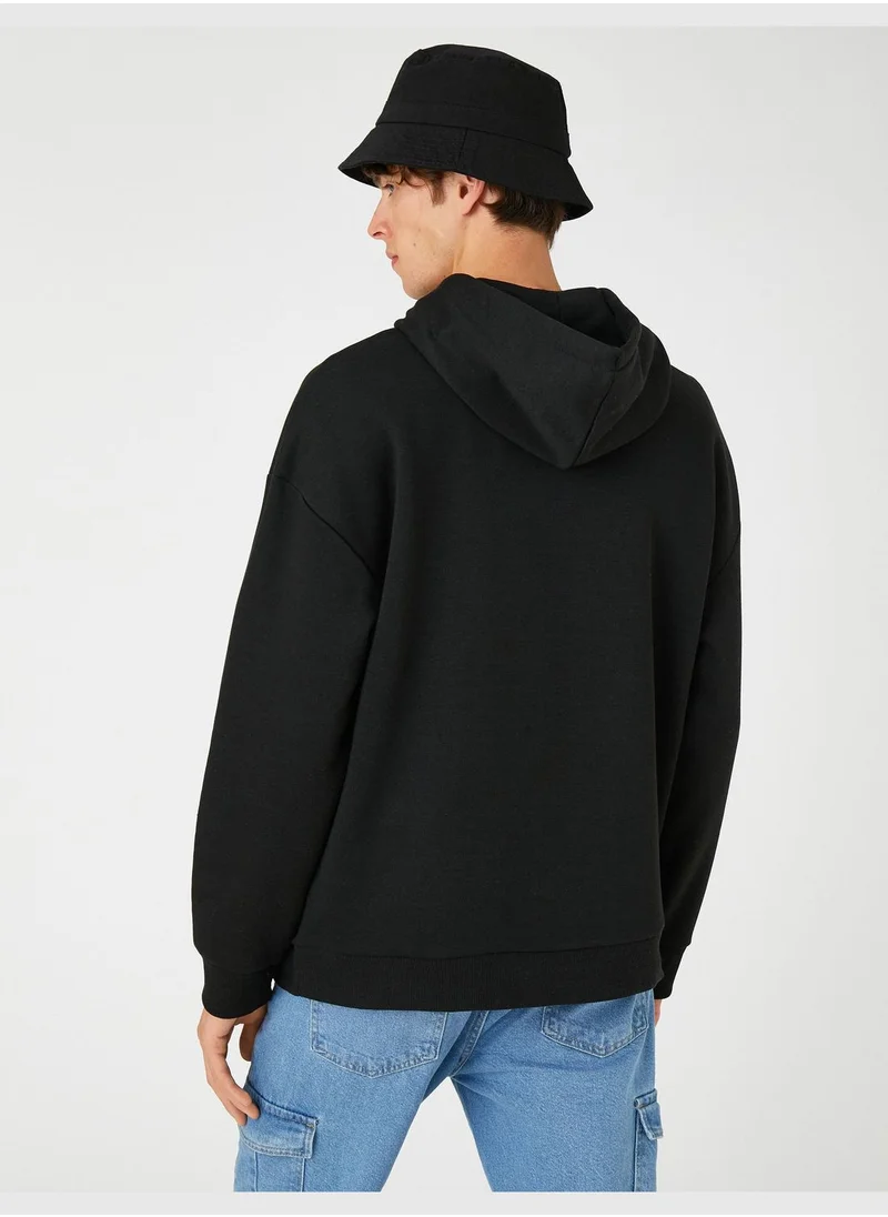كوتن Oversized Sweatshirt Skull Printed