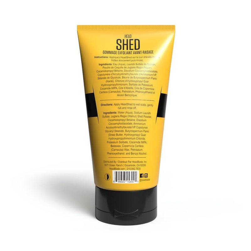 HeadBlade HeadShed Men's Exfoliating Scrub - 5 oz - Face Wash & Cleanser - Removes Dead Skin and Preps for Great Shave - Image 2