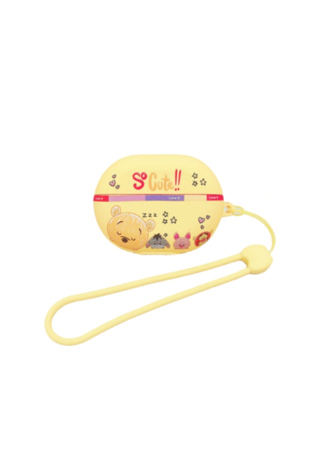 For HuaweiFreebuds Pro3/2 Wireless Bluetooth Headset Cartoon Creative Se3/4i/5i/Pro Soft-Color:Soft Shell Lanyard-Yellow Bear Avatar-Model:Universal For HuaweiFreebuds Pro3/pro4 (protective Case)