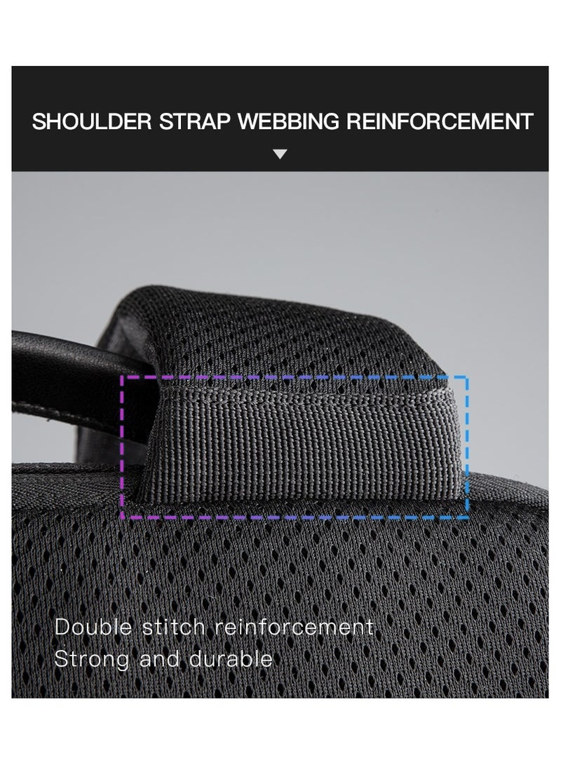 كينغسونز حقيبة ظهر INGSONS Ultra Slim Design KS3215W سوداء مقاس 15.6 بوصة مقاومة للماء وخفيفة الوزن - Image 2