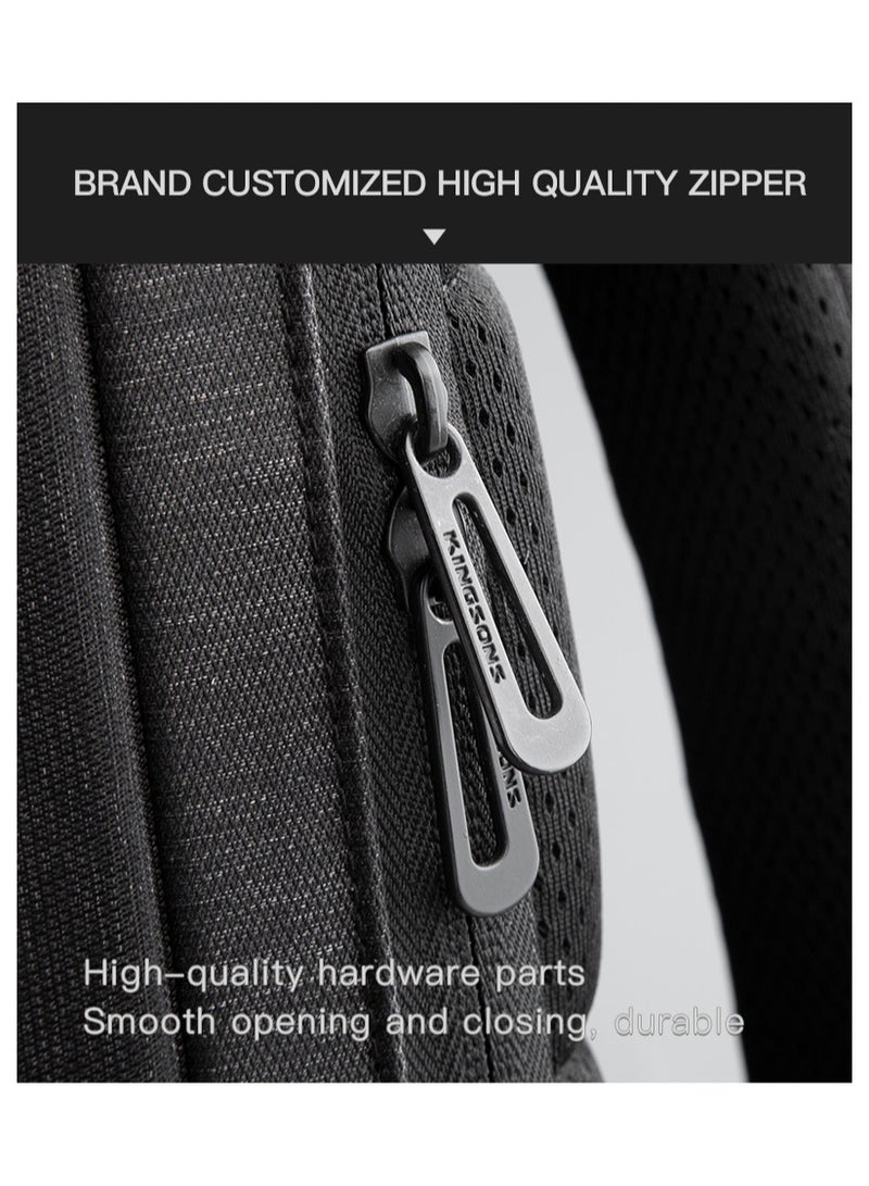 كينغسونز حقيبة ظهر INGSONS Ultra Slim Design KS3215W سوداء مقاس 15.6 بوصة مقاومة للماء وخفيفة الوزن - Image 4