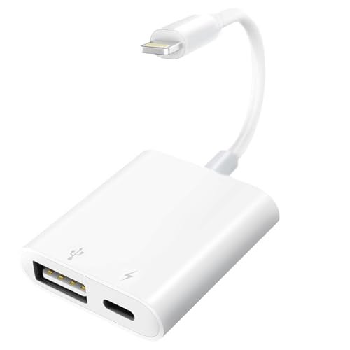 Cirafon Lightning to USB Camera Adapter with Charging Port for iPhone Portable USB 3.0 Female OTG Cable for iPad to Connect Card Reader USB Flash Drive U Disk Microphone Keyboard Mouse Hubs Midi - Image 1