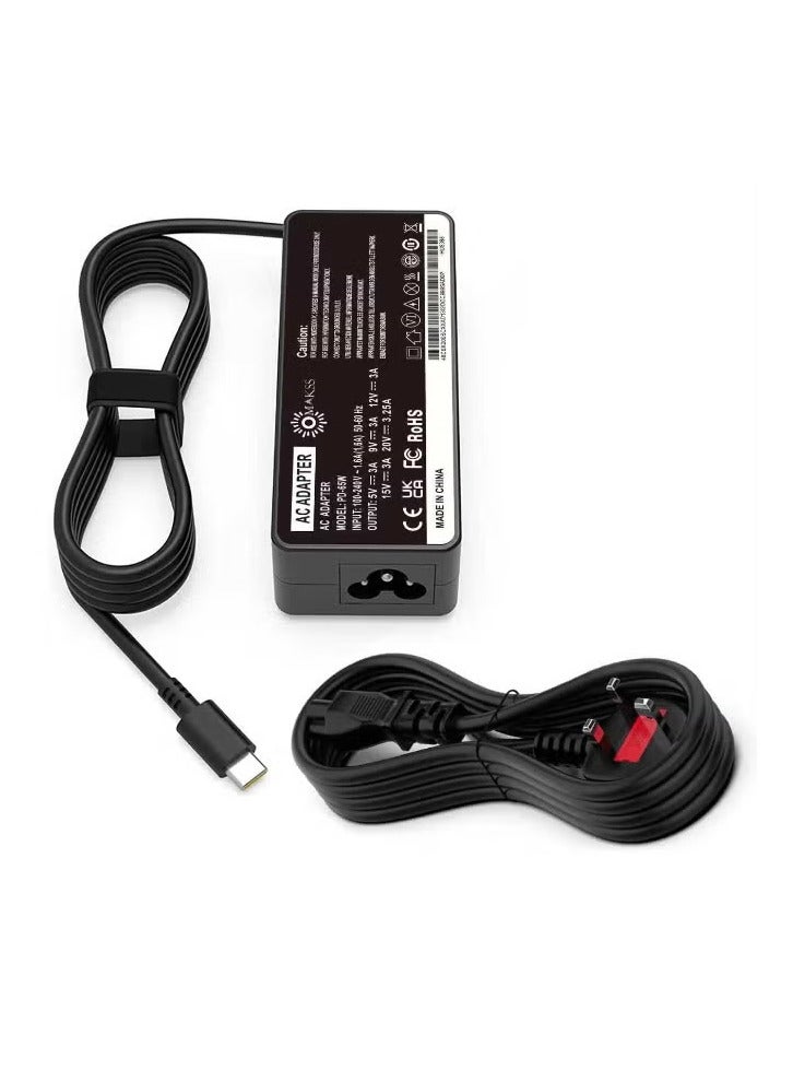 65W 45W USB C Charger for Lenovo ThinkPad Yoga HP Chromebook Power Supply for Dell Latitude XPS Huawei Laptop PC Type C Charger Adapter for MacBook Pro Air Asus Acer Samsung Google - Image 1