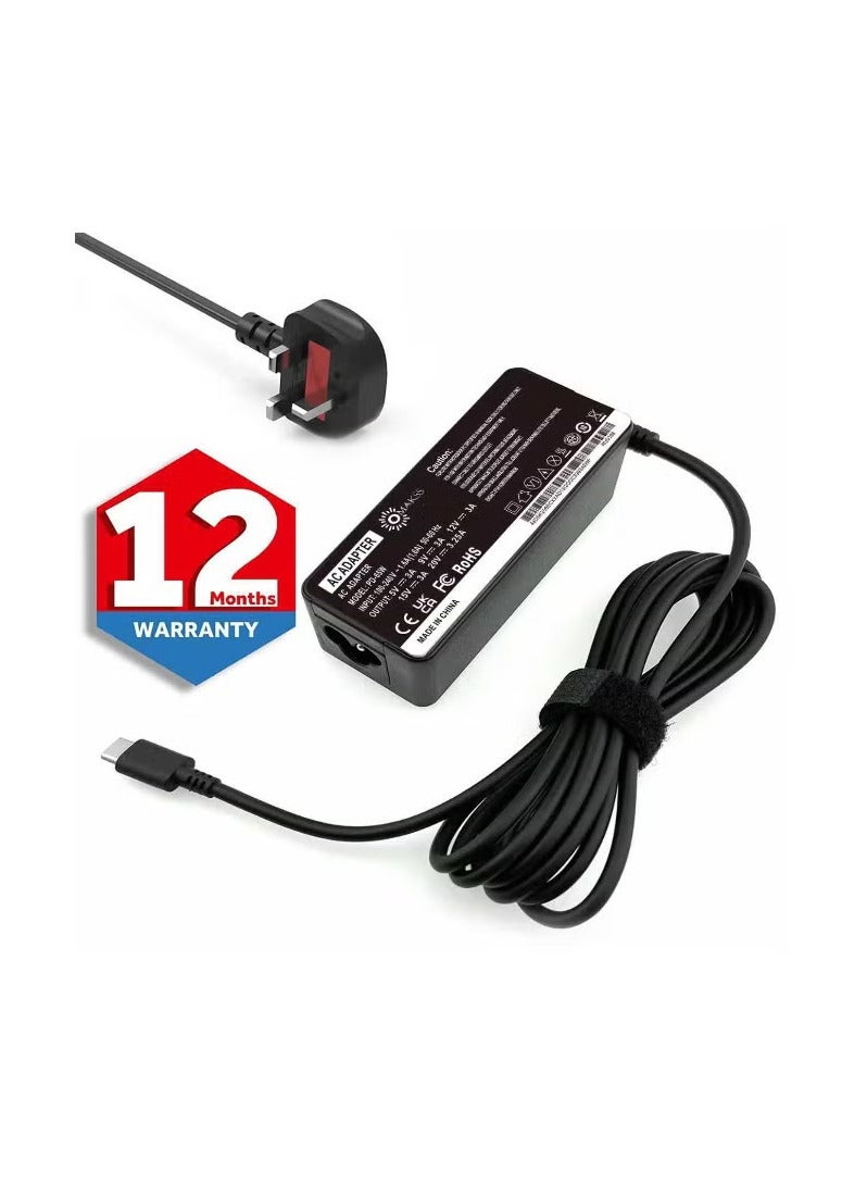 65W 45W USB C Charger for Lenovo ThinkPad Yoga HP Chromebook Power Supply for Dell Latitude XPS Huawei Laptop PC Type C Charger Adapter for MacBook Pro Air Asus Acer Samsung Google - Image 3