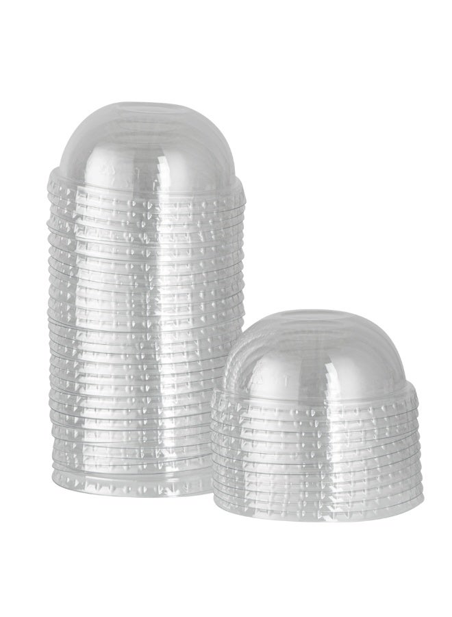 Restaurantware LIDS ONLY: Dome-Shaped Lids, 200 Transparent Plastic Lids For 8 Ounce Coppetta To Go Cups - Cups Sold Separately, Disposable, Clear Plastic Dessert Cups Lids, For Dessert Takeaways - Image 1