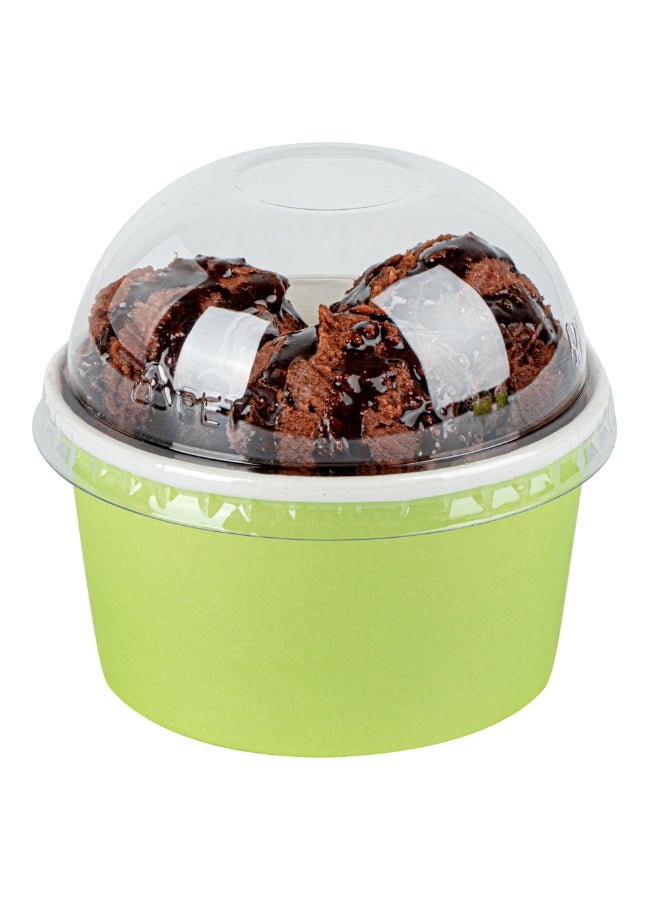 Restaurantware LIDS ONLY: Dome-Shaped Lids, 200 Transparent Plastic Lids For 8 Ounce Coppetta To Go Cups - Cups Sold Separately, Disposable, Clear Plastic Dessert Cups Lids, For Dessert Takeaways - Image 2