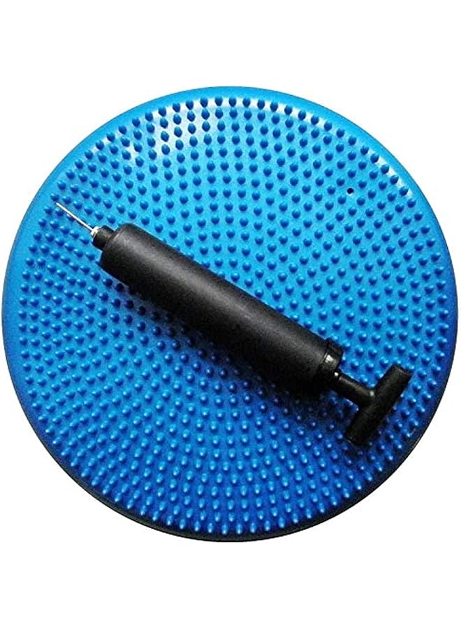 PROMASS Inflatable Stabilization Pad with Free Pump/Fitness Core Balance Plate, Blue, Size: 13 inches in diameter - Image 1