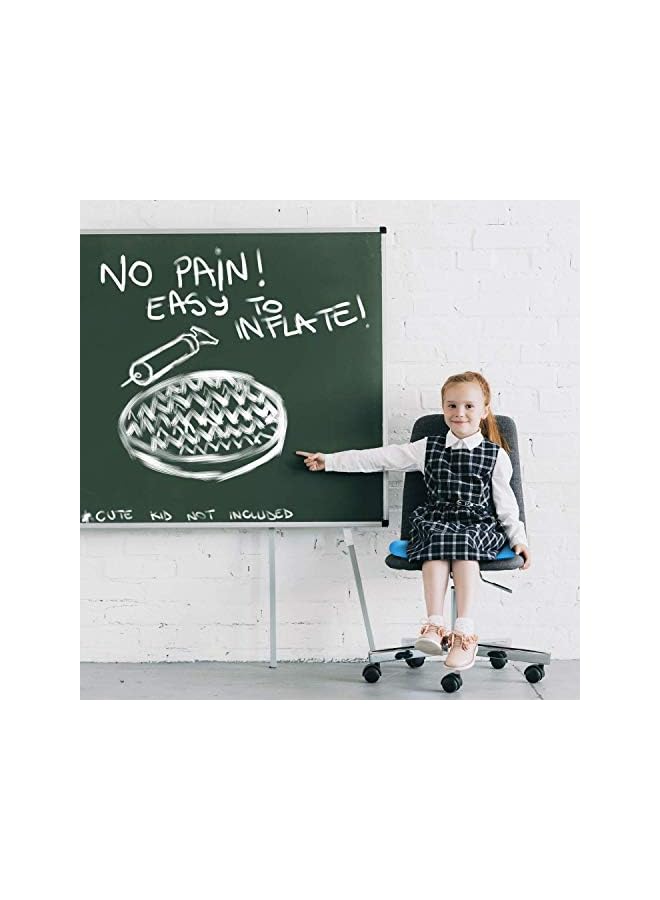 PROMASS Inflatable Stabilization Pad with Free Pump/Fitness Core Balance Plate, Blue, Size: 13 inches in diameter - Image 5