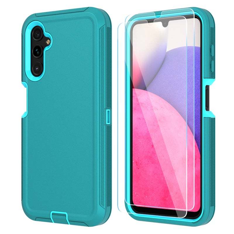 ONOLA Compatible with Samsung Galaxy A14 5G Case with HD Screen Protector Heavy Duty Shockproof Dropproof 3Layer Cover Phone Case for Samsung A14Lakeblue - Image 3