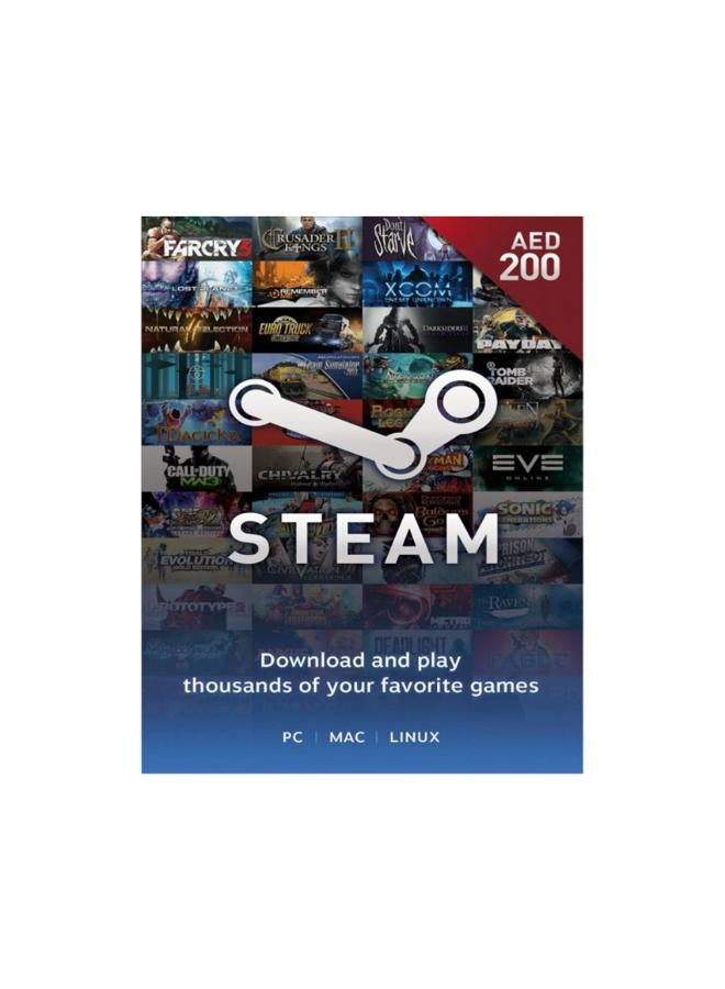 Steam Digital Gift Card -UAE 200 AED