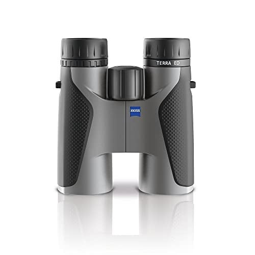 Zeiss مناظير ZEISS تيرا ED 8x42 مقاومة للماء، وتركيز سريع مع زجاج مطلي للحصول على وضوح مثالي في جميع ظروف الطقس لمشاهدة الطيور، والصيد، والسياحة، رمادي - Image 1