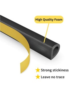 TEGRILO Weather Stripping Door Seal Strip Door Weather Stripping Door Seal Strip D Type for Doors and Windows, Exterior Door Weather Stripping Soundproofing  - Image 4
