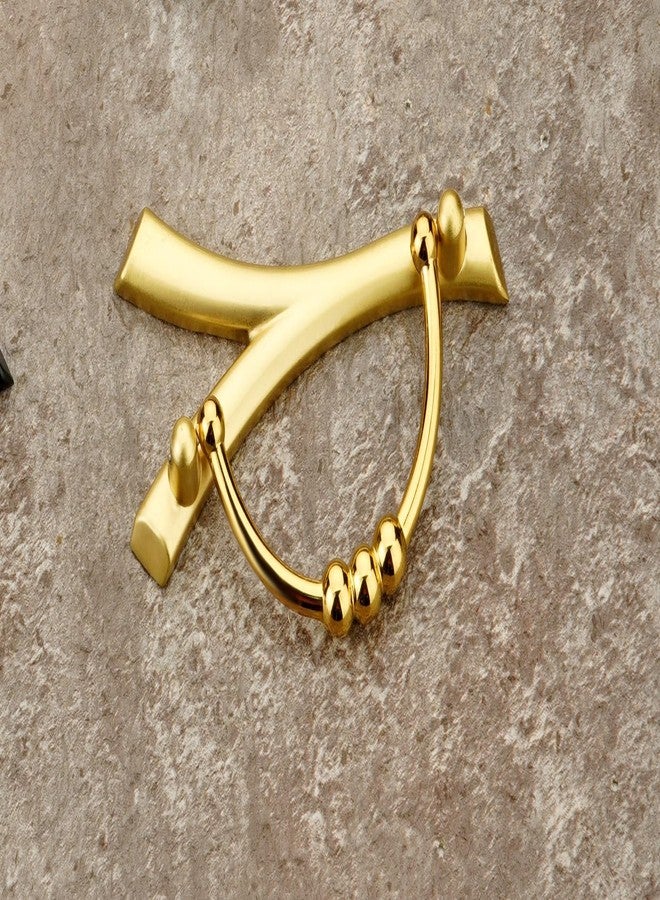 jwl Golden Kadi Handle 4 INCH Pack of 2 and 1 (1, Gold) - Image 1