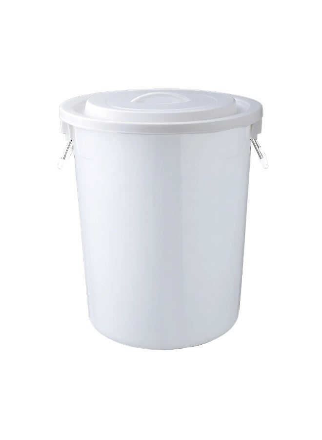 Marcolo 150L Extra-Large Heavy-Duty Plastic Storage Bucket with Secure Lid & Handles – White – Durable Multi-Purpose Bin for Household & Commercial Use - Image 2