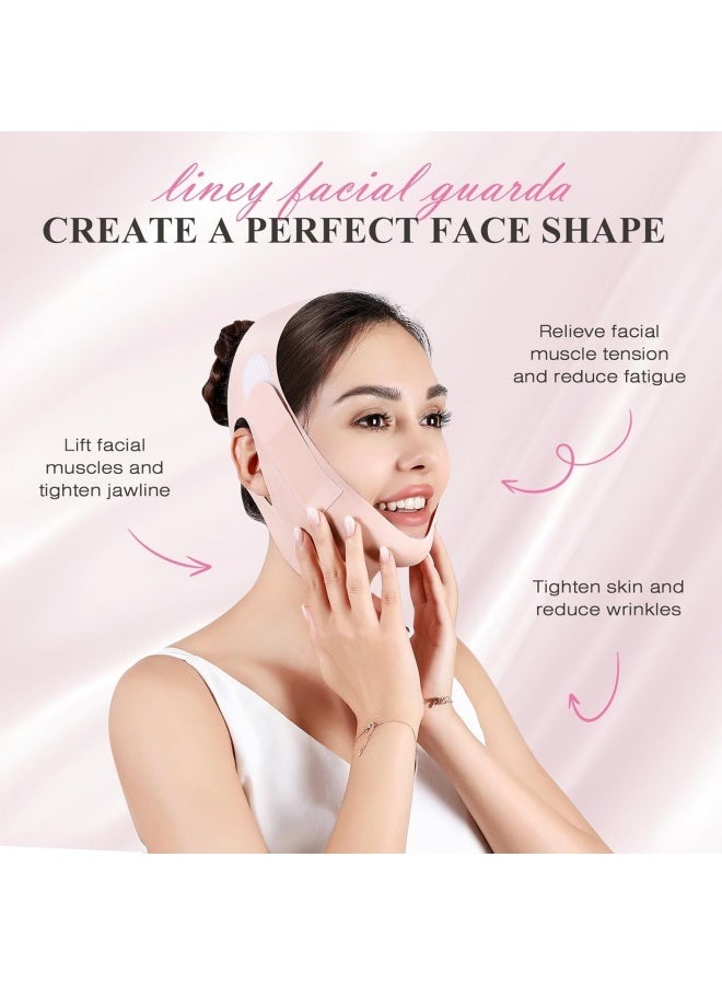 Chin Strap for Sleeping,Double Chin Reducer,Adjustable Chin Strap,Jaw Strap,Jawline Shaper,V Line Lifting Mask,Pink - Image 2