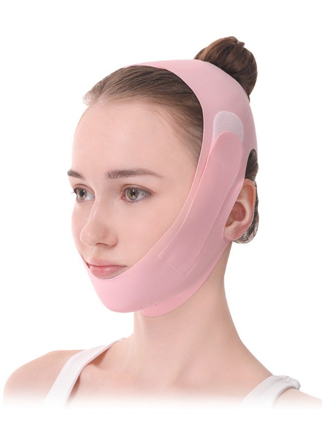 Chin Strap for Sleeping,Double Chin Reducer,Adjustable Chin Strap,Jaw Strap,Jawline Shaper,V Line Lifting Mask,Pink - Image 1