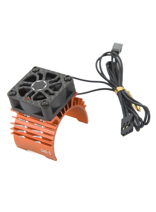 Loquat Brushless Motor Cooling Fan 8.4V 28000RPM Strong Heat Dissipation Brushless Motor Dual Cooling Fan Orange - Image 2