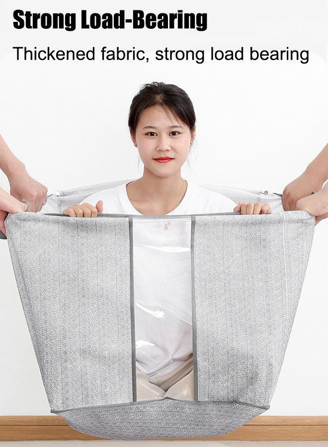 140L Clothes Storage Bags, Collapsible Closet Organizers, Large Storage Bins with Reinforced Handles, Heavy-Duty Storage Totes for Clothes, Comforters, Blankets & Pillows - Image 5
